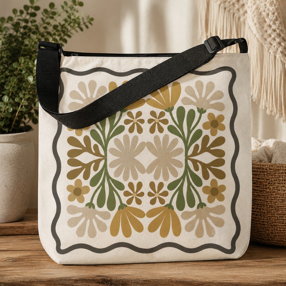 Adjustable strap tote bag