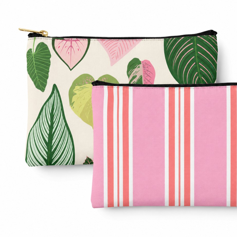 Printed zipper pouches