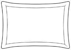 Pillow sham with a flanged edge