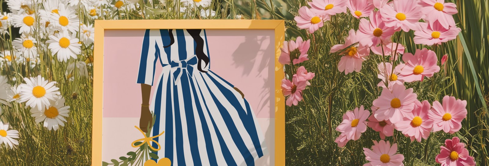 Floral framed artwork for summer