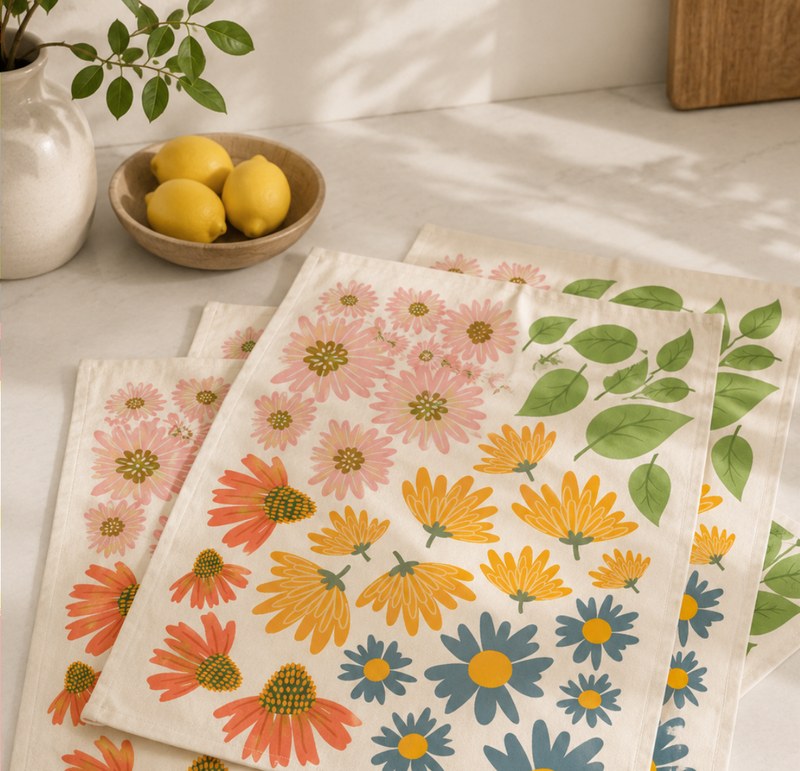Colorful custom placemats