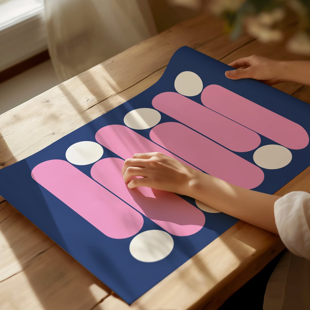 Customised geometric placemat