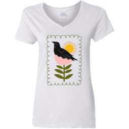 Ladies Cotton V-Neck T-Shirt